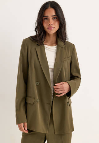 Double Breasted Blazer Green