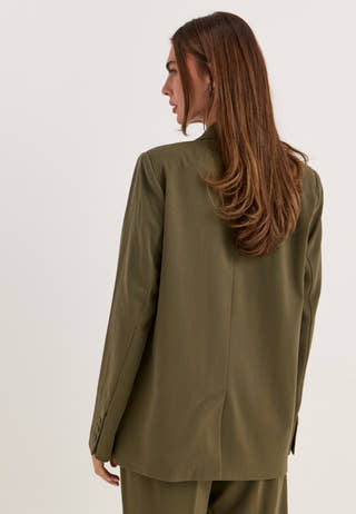 Double Breasted Blazer Green