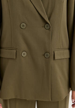 Double Breasted Blazer Green