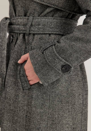 Tweed Trench Coat White