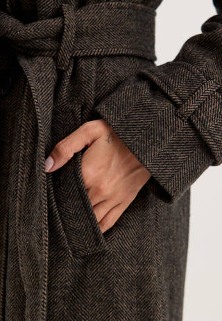 Tweed Trench Coat Multi