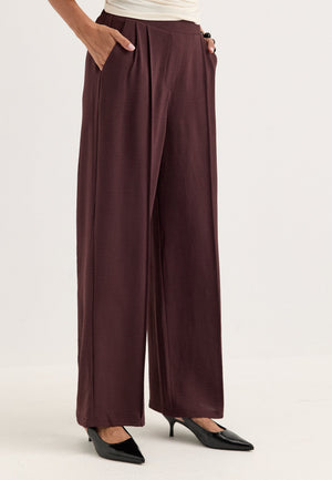 Crepe Front Seam Trousers