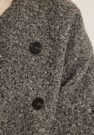 Bouclé Short Jacket Grey