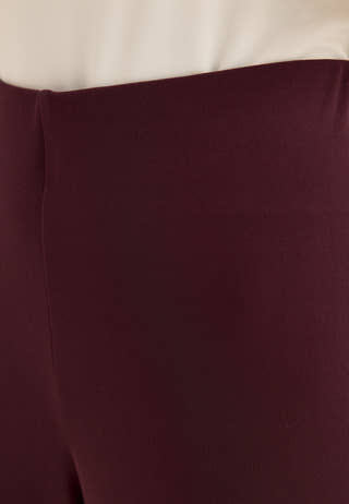 Lace Detail Trousers Red