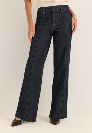 Front Seam Jeans Blue