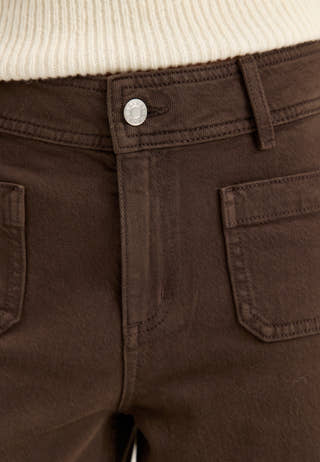 Frankie Front Pocket Jeans Brown