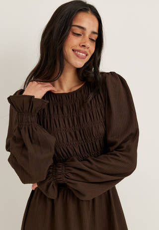Long Sleeve Smock Dress