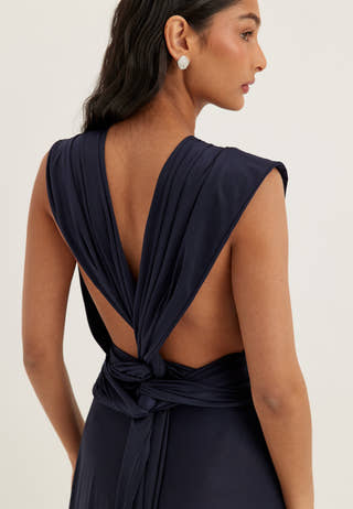 Multi Tie Soft Gown Blue
