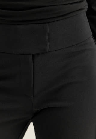 Soft Suit Flared Trousers Black