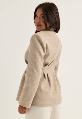 Shaped Short Coat White