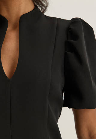 Shaped Mini Dress Black