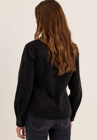 Corduroy Shaped Shirt Black