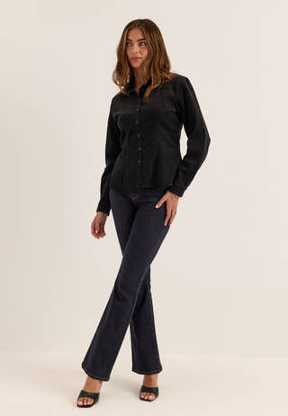Corduroy Shaped Shirt Black