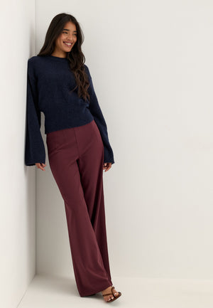 High Wide Trousers Red