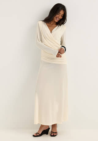 Drapy Maxi Dress White