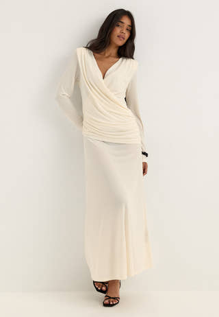 Drapy Maxi Dress White