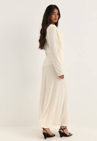 Drapy Maxi Dress White