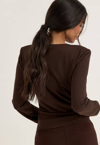 Drapy Top Brown