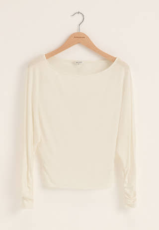 Modal Batwing LS Top White