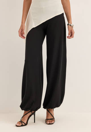 Soft Balloon Pants Black