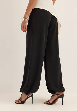 Soft Balloon Pants Black