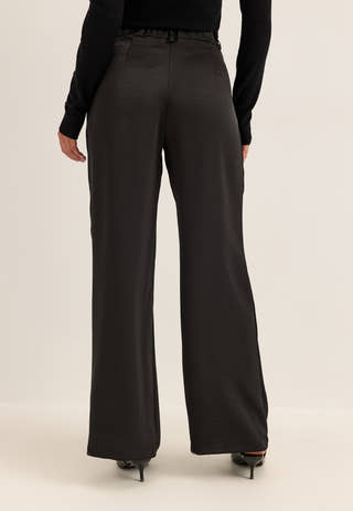 Satin Trousers Black
