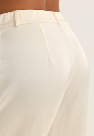 Satin Trousers White