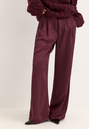 Satin Trousers Purple