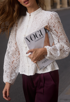 Lace Button Blouse