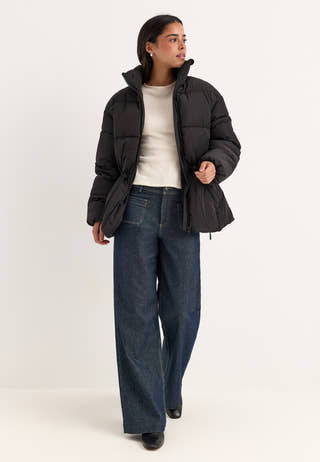 Padded Puffer Jacket Black