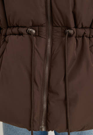 Padded Puffer Jacket Brown