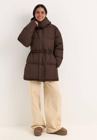 Padded Down Jacket Brown