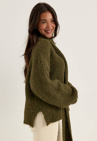 Knitted Scarf Sweater Green