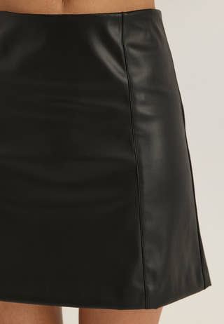 PU Mini Skirt Black
