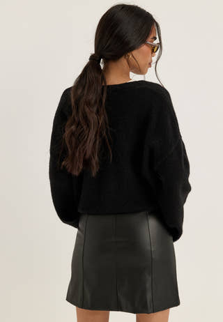 PU Mini Skirt Black