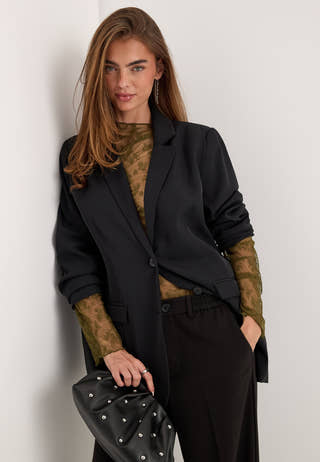Long Sleeve Lace Top Green