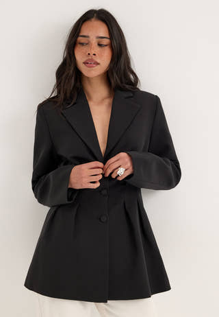 Shaped Blazer Black