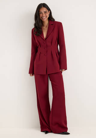 Shaped Blazer Red