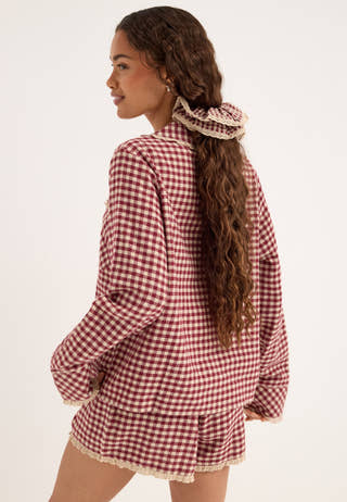 Flannel Pajama Shirt Patterned