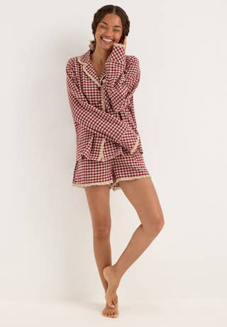 Flannel Pajama Shirt Patterned