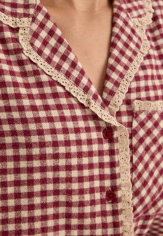 Flannel Pajama Shirt Patterned