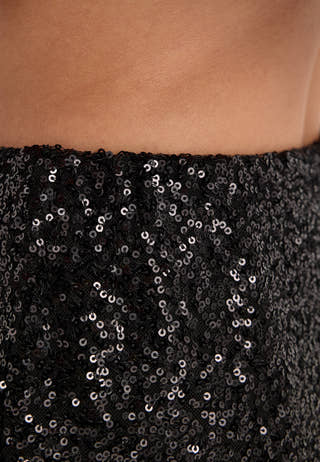 Sequins Skorts Black