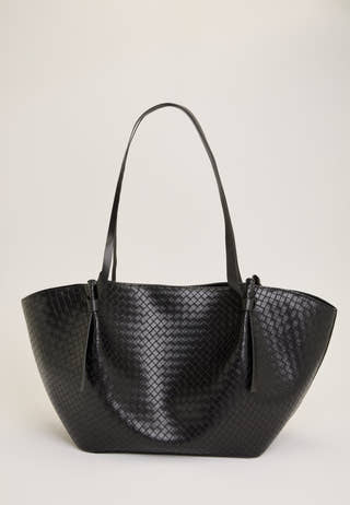 Braided Tote Bag Black