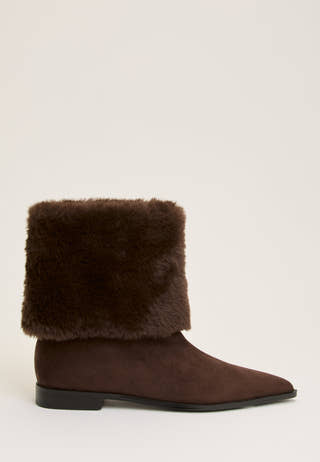 Faux Fur Boot Brown