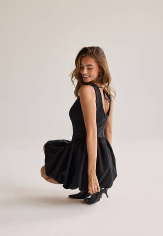 Remake Bubble-Hem Short Dress