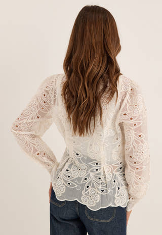 Remake Mandarin Shaped Blouse White