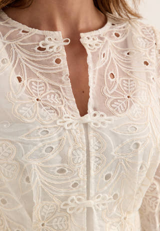 Remake Mandarin Shaped Blouse White