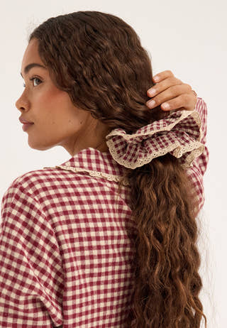 Gingham Scrunchie Patterned