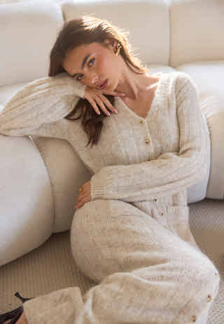 Knitted Cardigan Dress