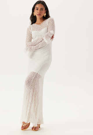 Lace Long Sleeve Ankle Dress